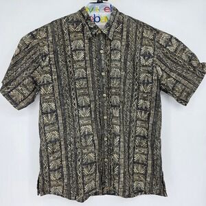 Cooke Street Shirt Mens 2XL Hawaiian Short‎ Sleeve Button Up Geometric